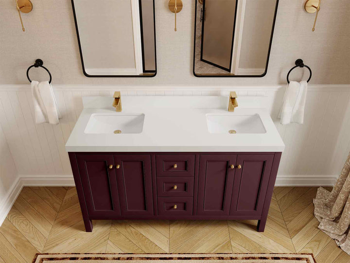 Nashville 60 in. W x 22 in. D Double Sink Bathroom Vanity - photo 11