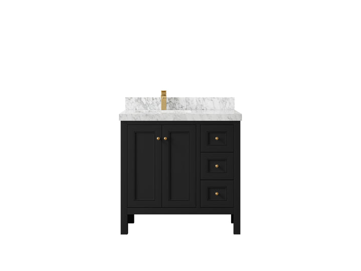 Nashville 36 in. W x 22 in. D Left Offset Sink Bathroom Vanity - photo 13