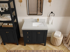 Nashville 36 in. W x 22 in. D Right Offset Sink Bathroom Vanity - photo 24