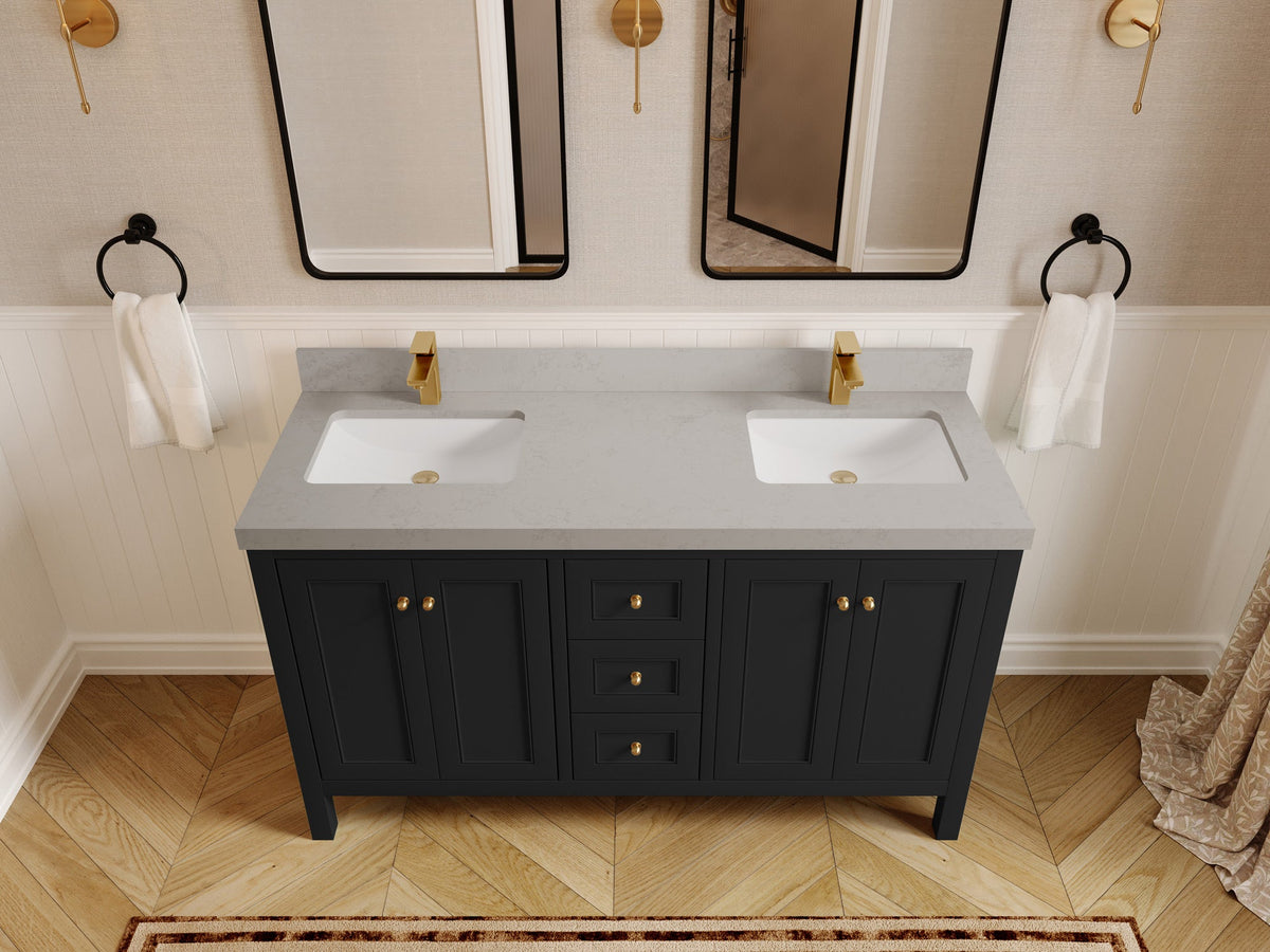 Nashville 60 in. W x 22 in. D Double Sink Bathroom Vanity