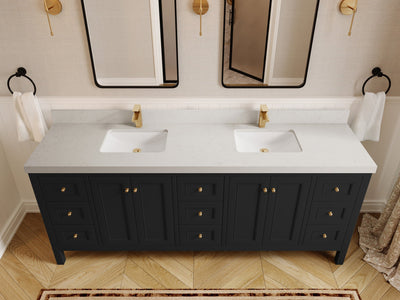 Nashville 84 in W x 22 in D Double Sink Bathroom Vanity