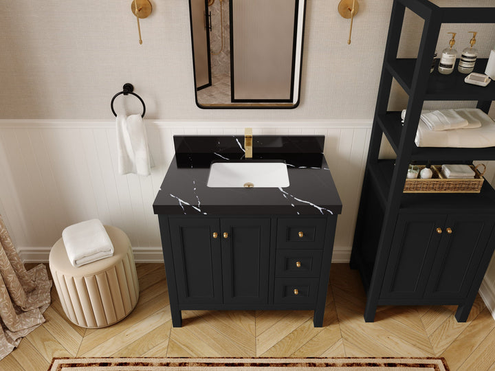 Nashville 36 in. W x 22 in. D Center Sink Bathroom Vanity - photo 30