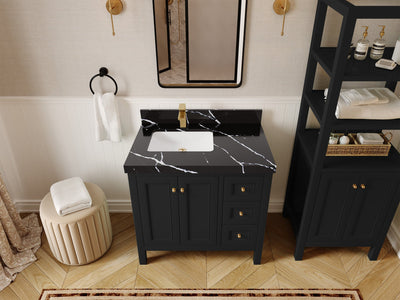 Nashville 36 in. W x 22 in. D Left Offset Sink Bathroom Vanity