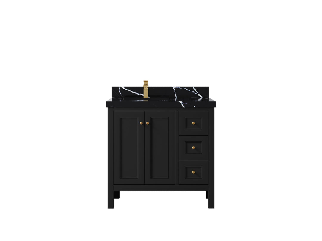 Nashville 36 in. W x 22 in. D Left Offset Sink Bathroom Vanity