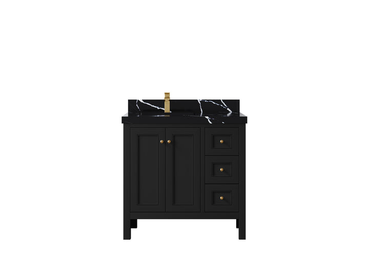 Nashville 36 in. W x 22 in. D Left Offset Sink Bathroom Vanity - photo 17