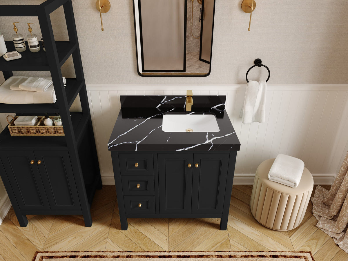 Nashville 36 in. W x 22 in. D Right Offset Sink Bathroom Vanity