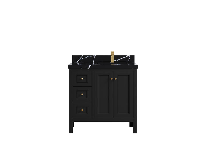 Nashville 36 in. W x 22 in. D Right Offset Sink Bathroom Vanity - photo 35