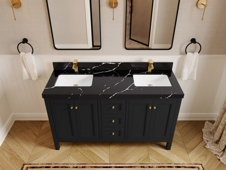 Nashville 60 in. W x 22 in. D Double Sink Bathroom Vanity - photo 36