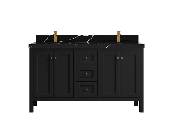 Nashville 60 in. W x 22 in. D Double Sink Bathroom Vanity - photo 37