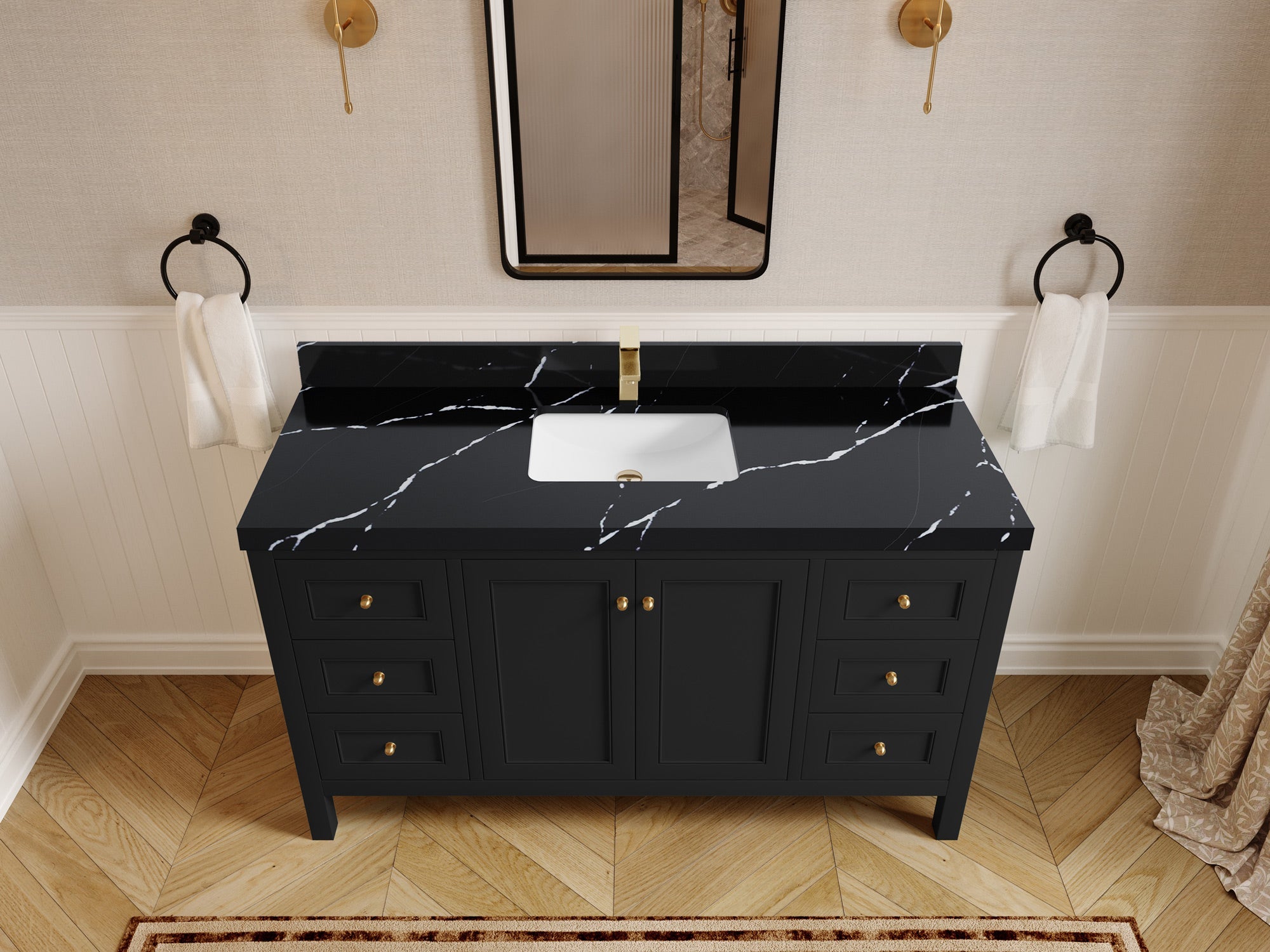 Nashville 60 in. W x 22 in. D Single Sink Bathroom Vanity