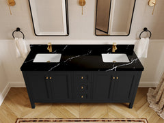 Nashville 72 in. W x 22 in. D Double Sink Bathroom Vanity - photo 32