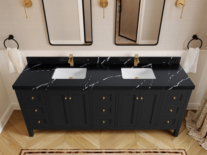 Nashville 84 in W x 22 in D Double Sink Bathroom Vanity - photo 36