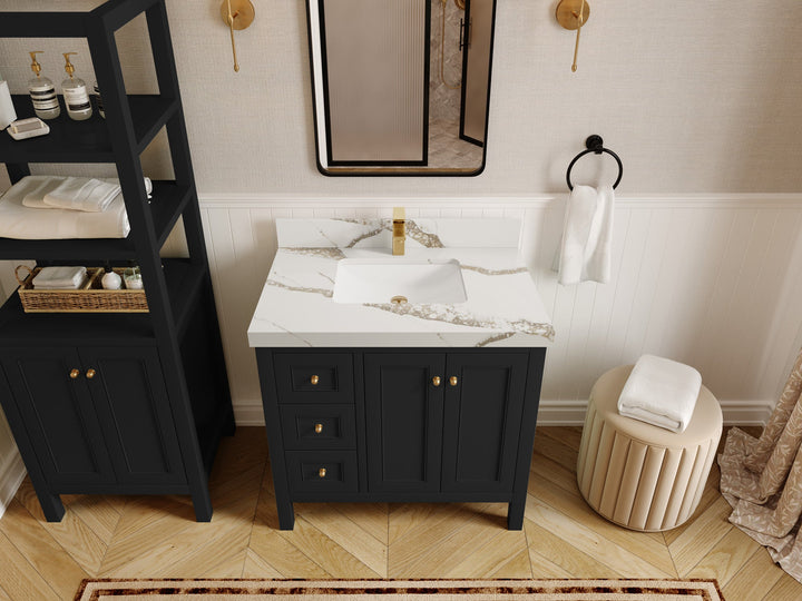 Nashville 36 in. W x 22 in. D Center Sink Bathroom Vanity - photo 36