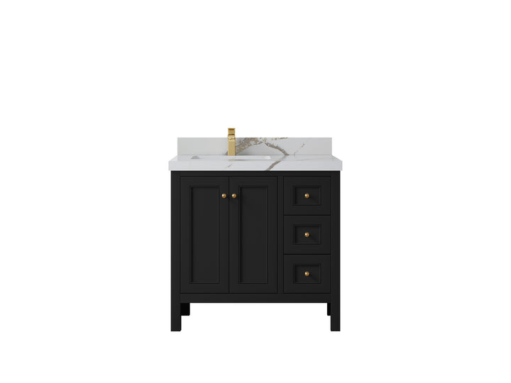 Nashville 36 in. W x 22 in. D Left Offset Sink Bathroom Vanity - photo 37
