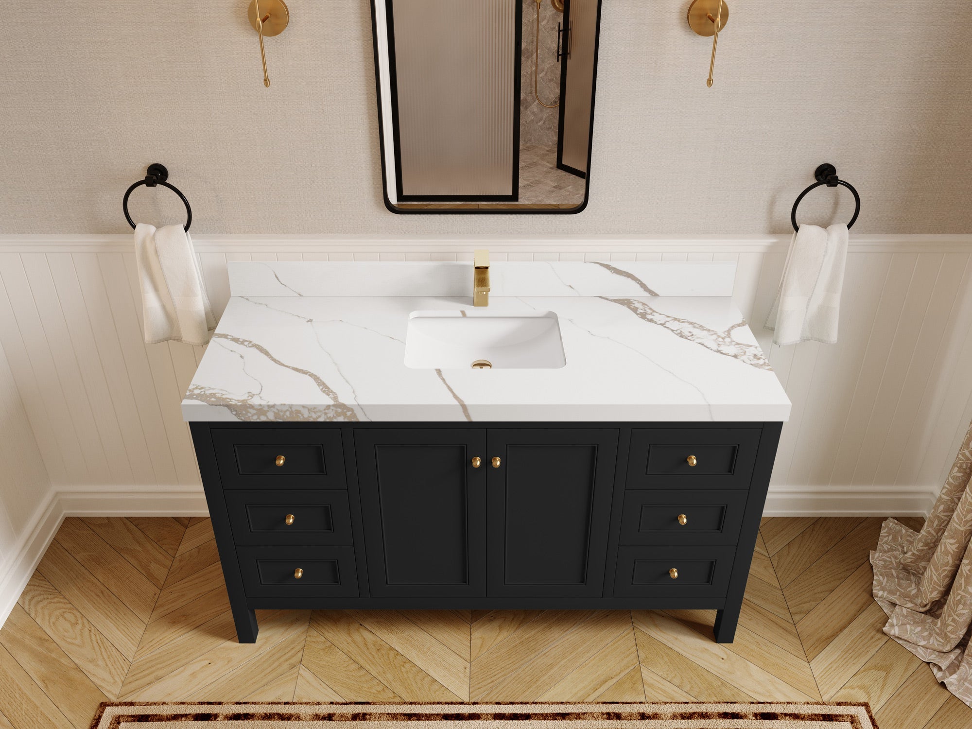 Nashville 60 in. W x 22 in. D Single Sink Bathroom Vanity