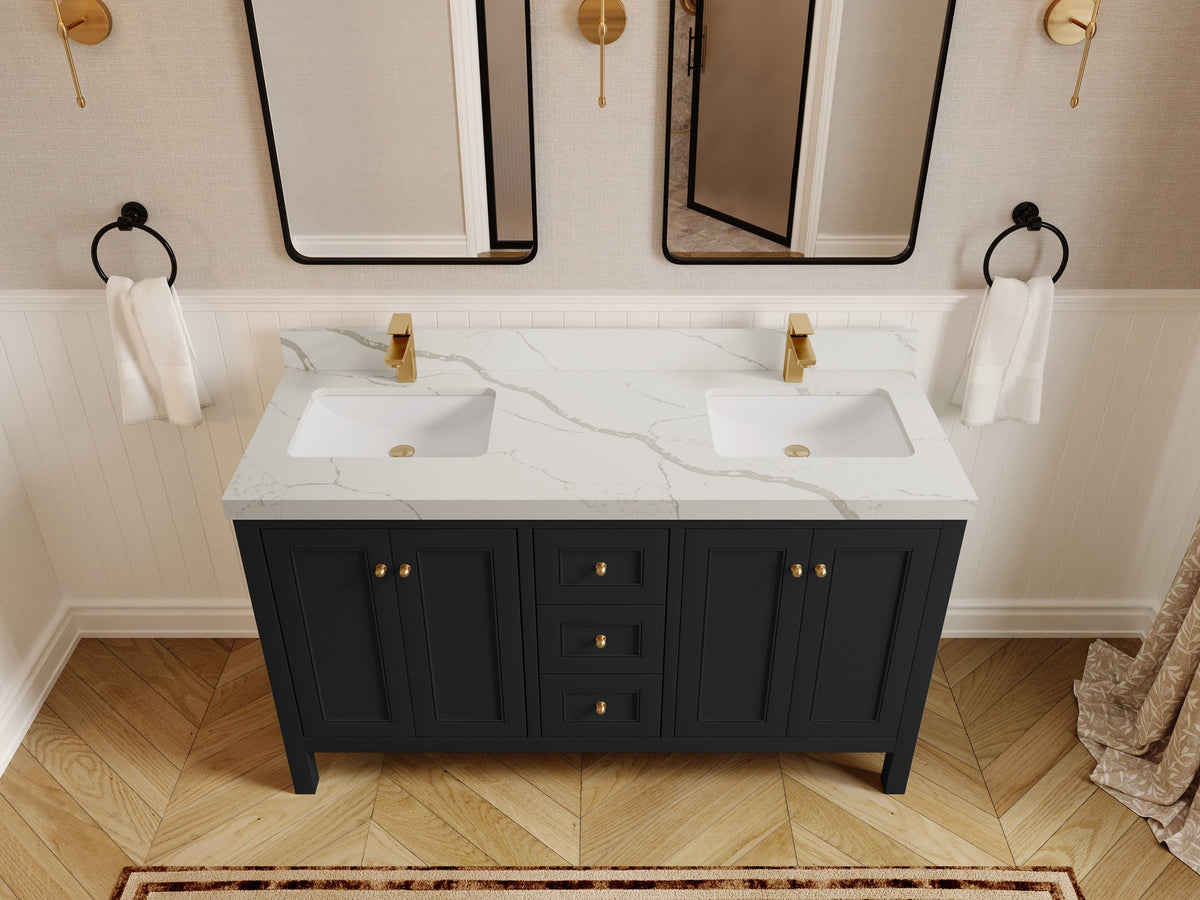 Nashville 60 in. W x 22 in. D Double Sink Bathroom Vanity