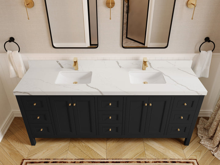 Nashville 84 in W x 22 in D Double Sink Bathroom Vanity - photo 18