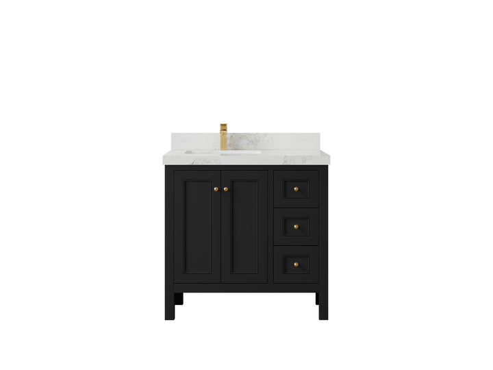 Nashville 36 in. W x 22 in. D Left Offset Sink Bathroom Vanity - photo 19