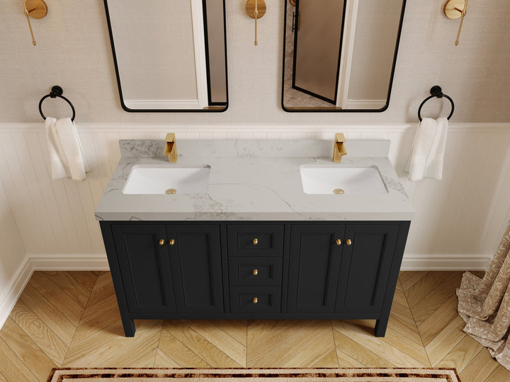 Nashville 60 in. W x 22 in. D Double Sink Bathroom Vanity - photo 26