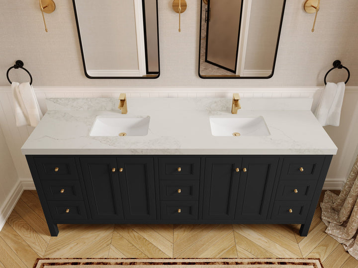 Nashville 84 in W x 22 in D Double Sink Bathroom Vanity - photo 20