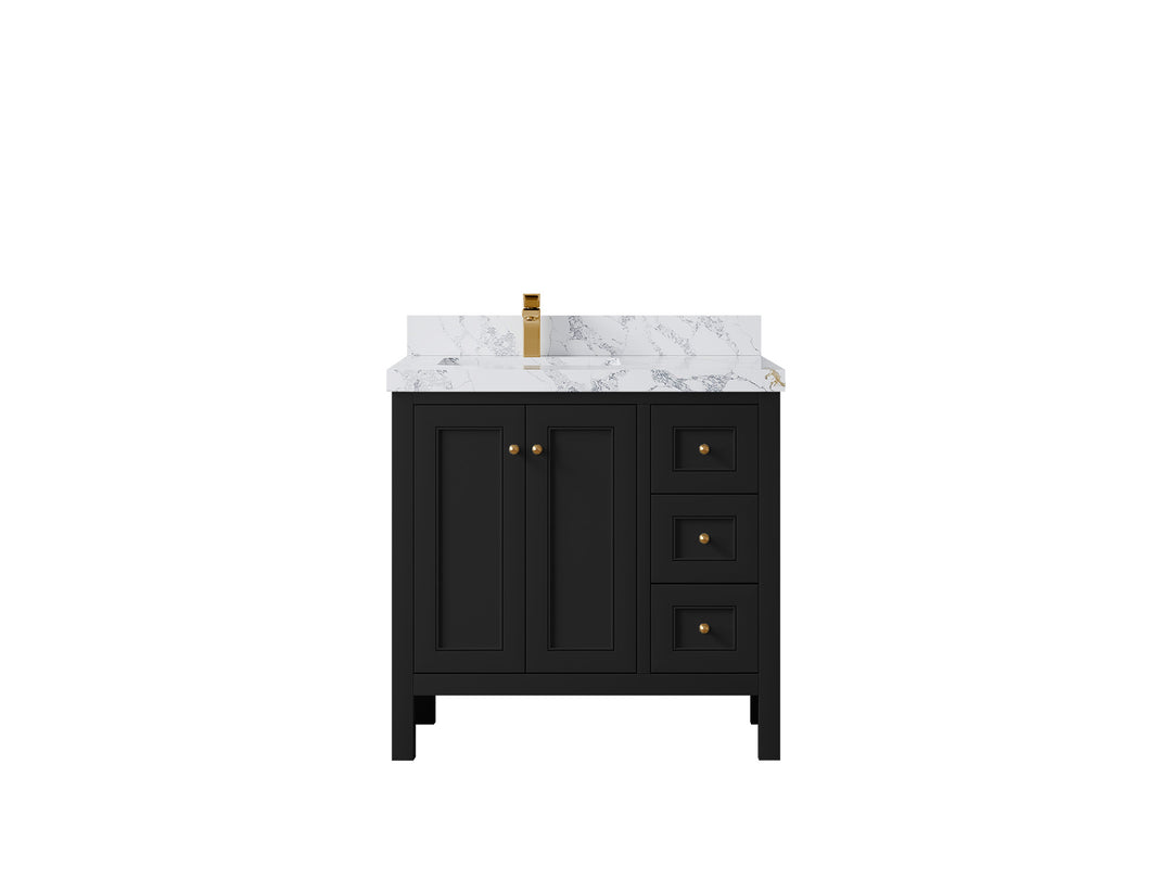 Nashville 36 in. W x 22 in. D Left Offset Sink Bathroom Vanity