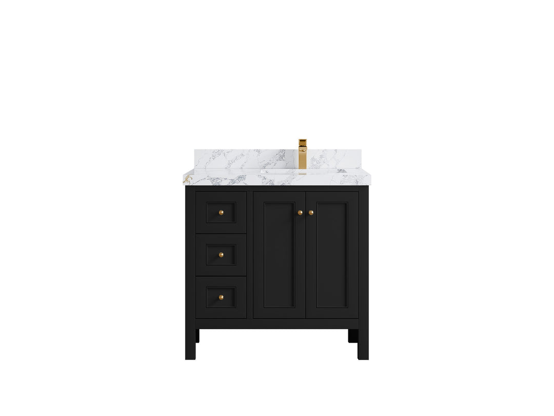 Nashville 36 in. W x 22 in. D Right Offset Sink Bathroom Vanity