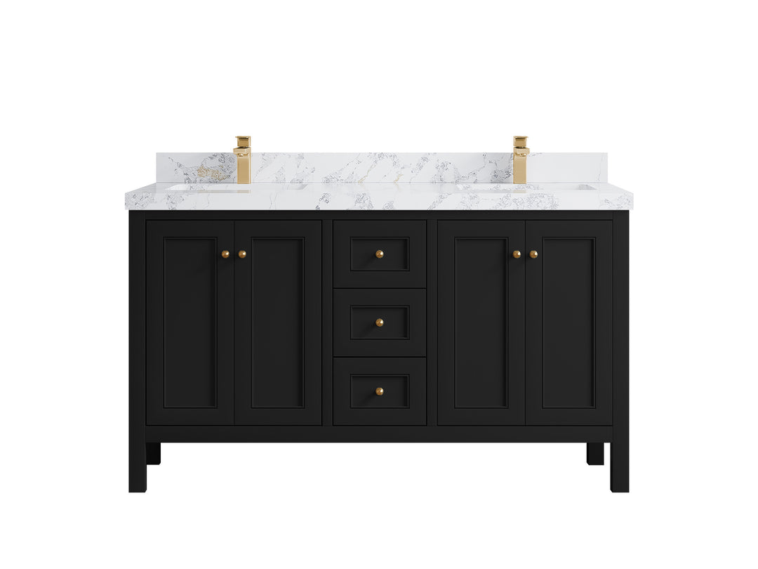 Nashville 60 in. W x 22 in. D Double Sink Bathroom Vanity