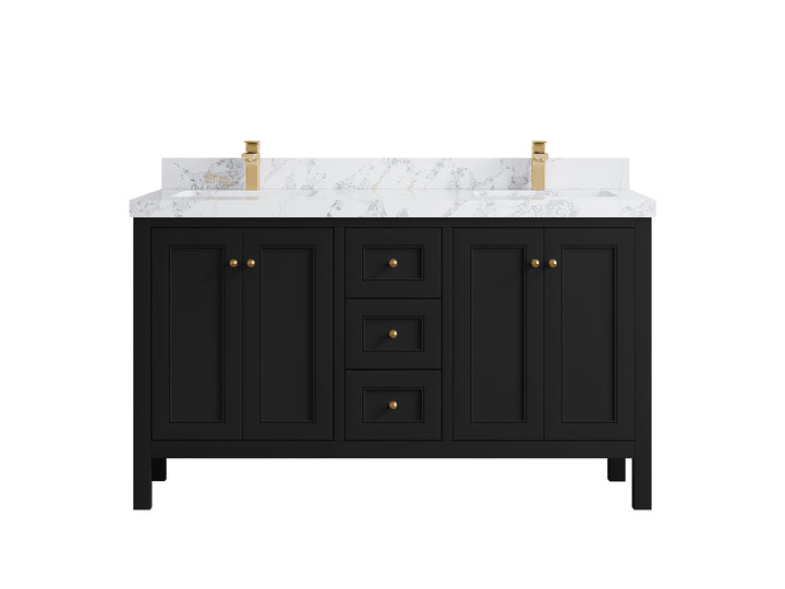 Nashville 60 in. W x 22 in. D Double Sink Bathroom Vanity - photo 41