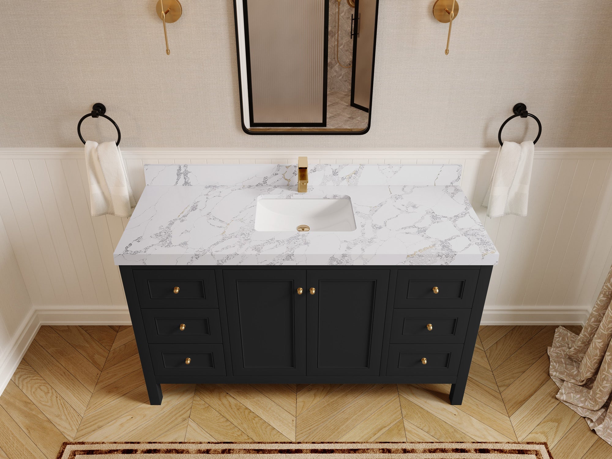 Nashville 60 in. W x 22 in. D Single Sink Bathroom Vanity