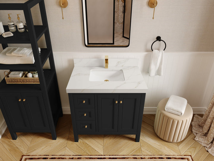 Nashville 36 in. W x 22 in. D Center Sink Bathroom Vanity - photo 40