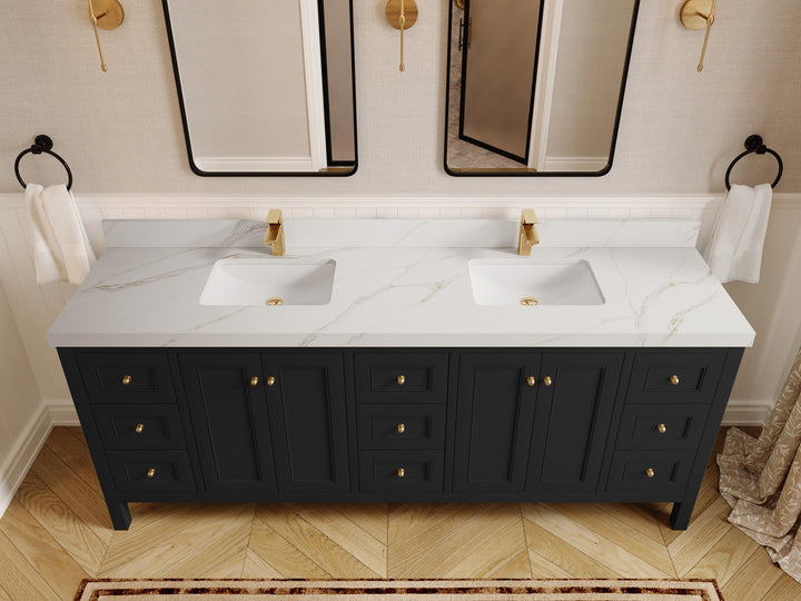 Nashville 84 in W x 22 in D Double Sink Bathroom Vanity - photo 42