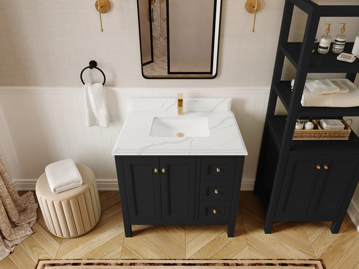 Nashville 36 in. W x 22 in. D Center Sink Bathroom Vanity - photo 12