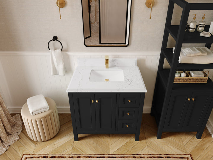 Nashville 36 in. W x 22 in. D Center Sink Bathroom Vanity - photo 14