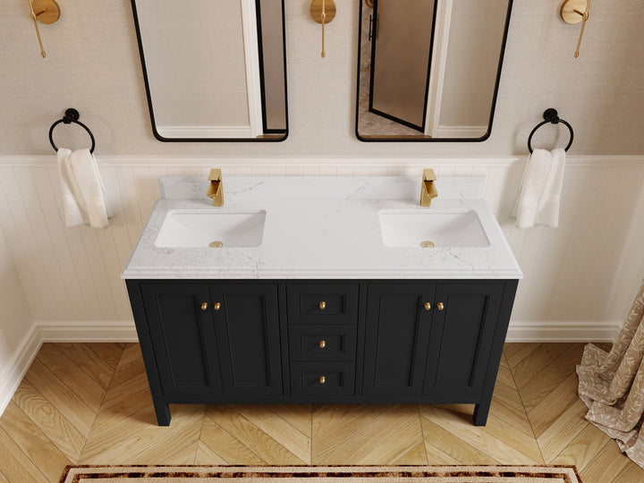 Nashville 60 in. W x 22 in. D Double Sink Bathroom Vanity - photo 14