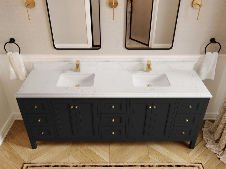 Nashville 84 in W x 22 in D Double Sink Bathroom Vanity - photo 14