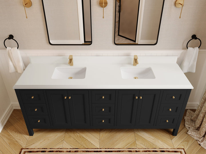Nashville 84 in W x 22 in D Double Sink Bathroom Vanity - photo 16