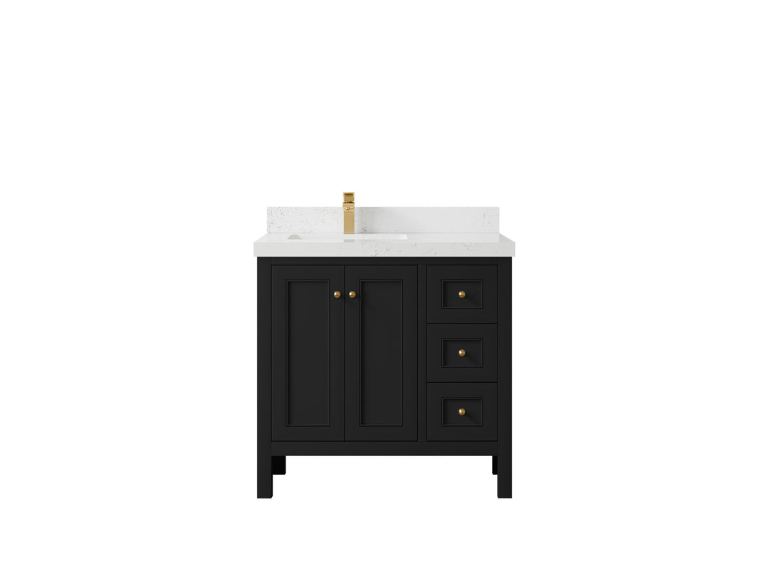 Nashville 36 in. W x 22 in. D Left Offset Sink Bathroom Vanity