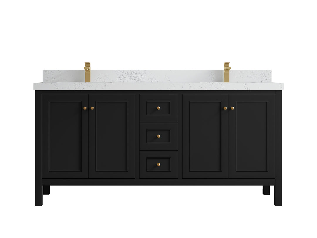 Nashville 84 in W x 22 in D Double Sink Bathroom Vanity