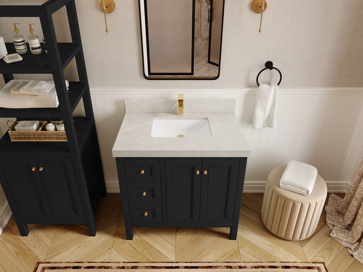 Nashville 36 in. W x 22 in. D Center Sink Bathroom Vanity - photo 28