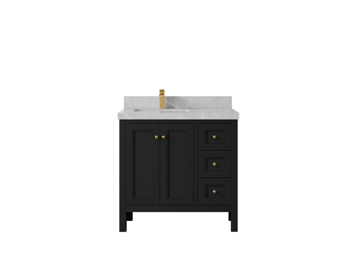 Nashville 36 in. W x 22 in. D Left Offset Sink Bathroom Vanity - photo 21