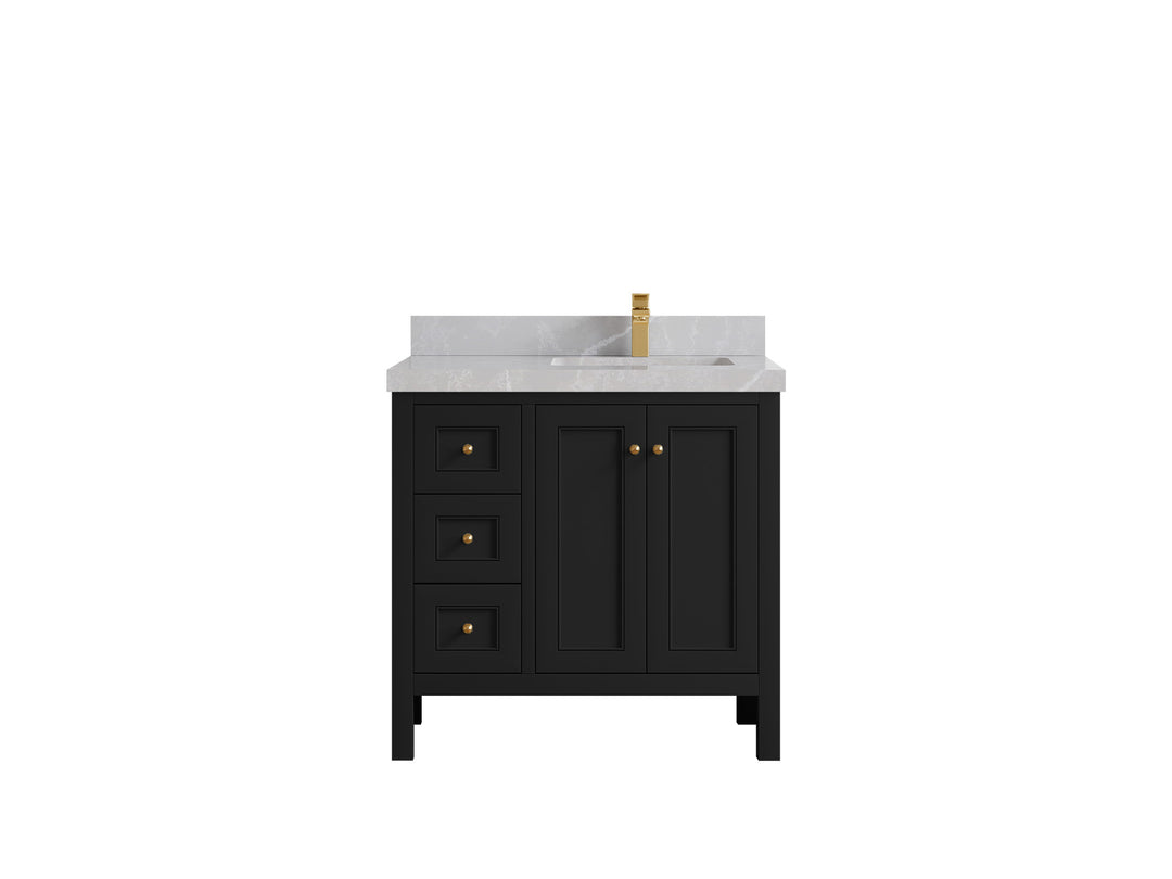 Nashville 36 in. W x 22 in. D Right Offset Sink Bathroom Vanity