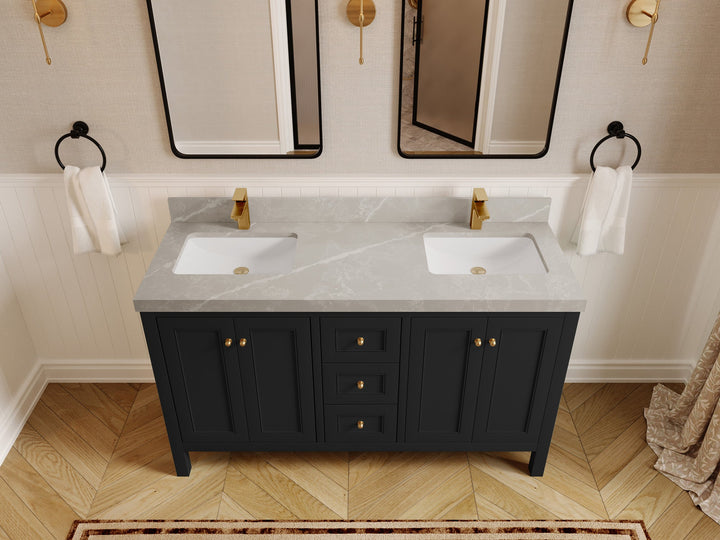 Nashville 60 in. W x 22 in. D Double Sink Bathroom Vanity - photo 30