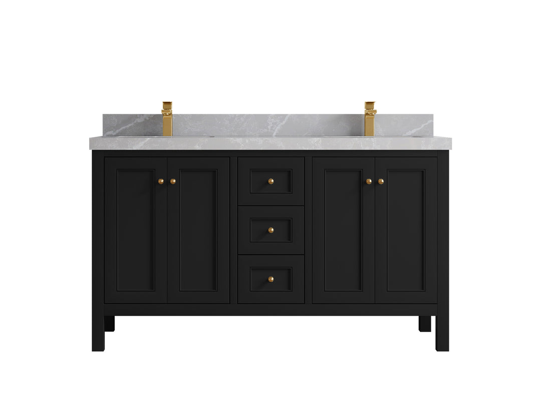 Nashville 60 in. W x 22 in. D Double Sink Bathroom Vanity