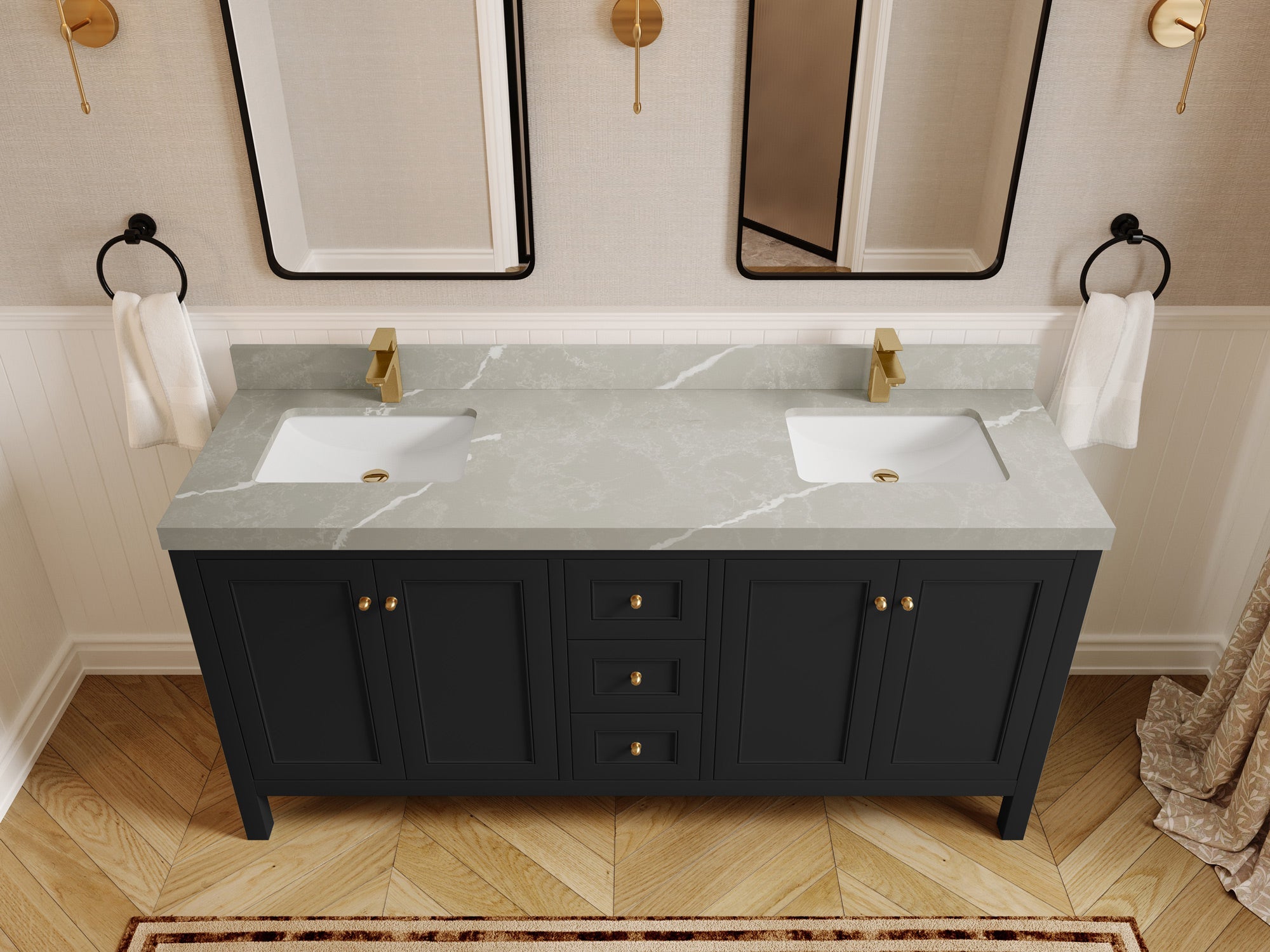 Nashville 72 in. W x 22 in. D Double Sink Bathroom Vanity