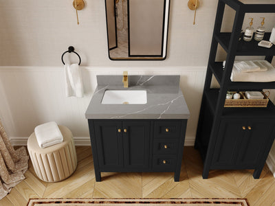 Nashville 36 in. W x 22 in. D Left Offset Sink Bathroom Vanity