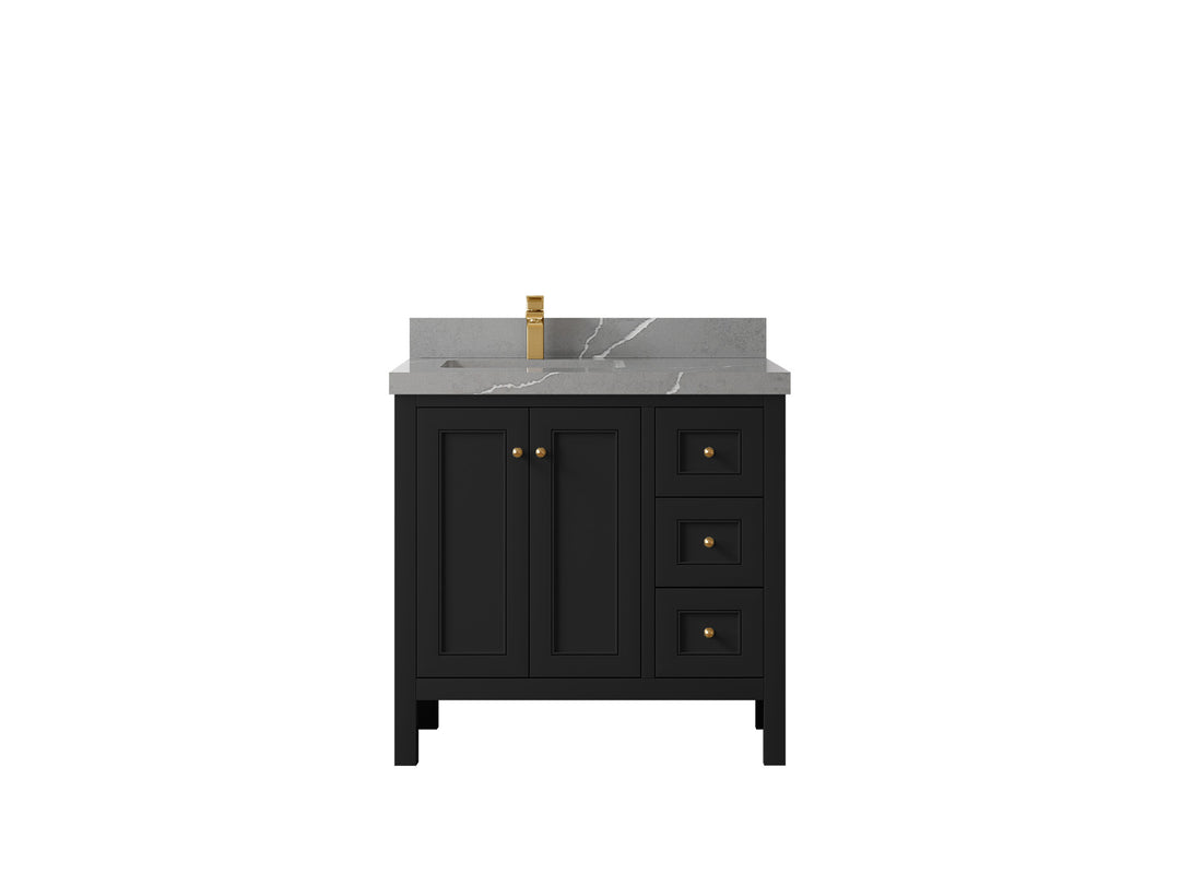 Nashville 36 in. W x 22 in. D Left Offset Sink Bathroom Vanity