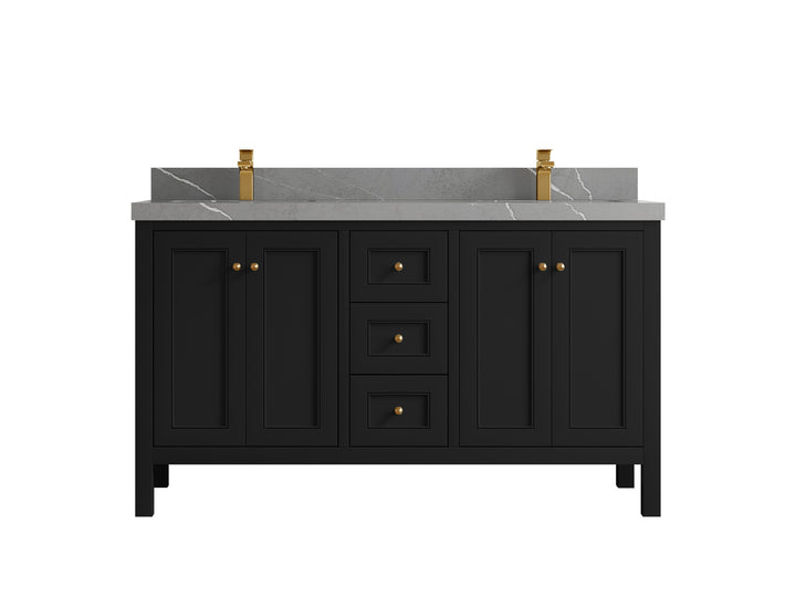 Nashville 60 in. W x 22 in. D Double Sink Bathroom Vanity - photo 33