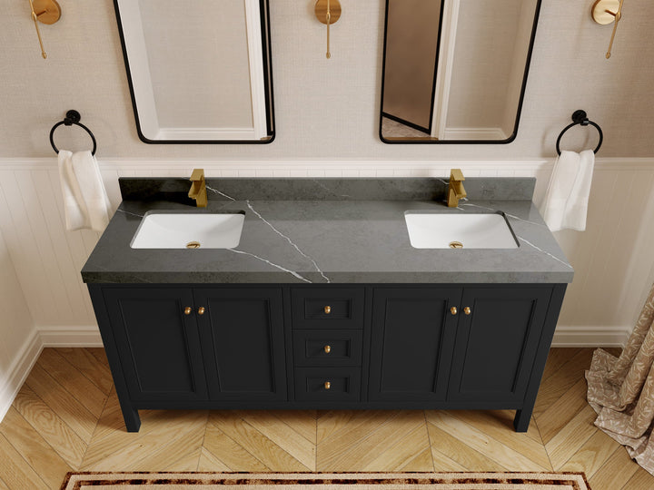 Nashville 72 in. W x 22 in. D Double Sink Bathroom Vanity - photo 30