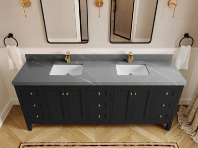Nashville 84 in W x 22 in D Double Sink Bathroom Vanity