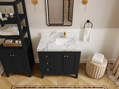 Nashville 36 in. W x 22 in. D Right Offset Sink Bathroom Vanity - photo 44